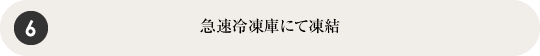 急速冷凍庫にて凍結